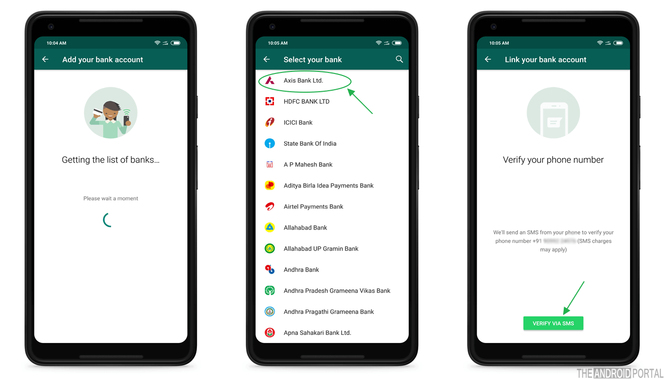 Adding Bank in WhatsApp UPI