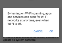 Annoying wifi scanning popup on Huawei Devices