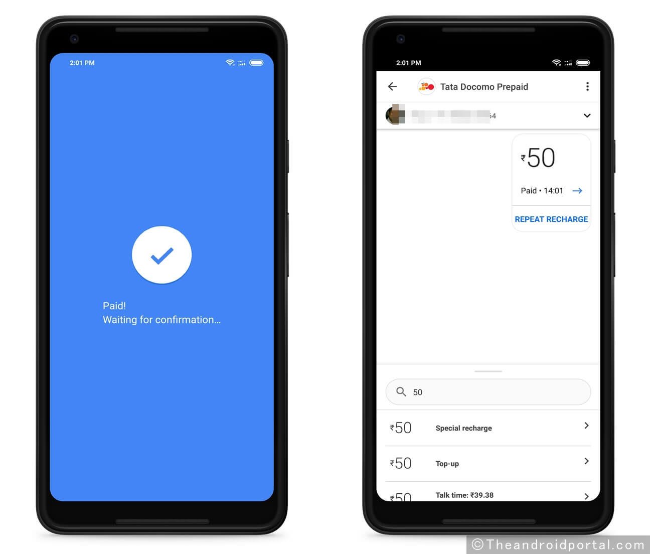 Recharge Successfull using Googlle Pay