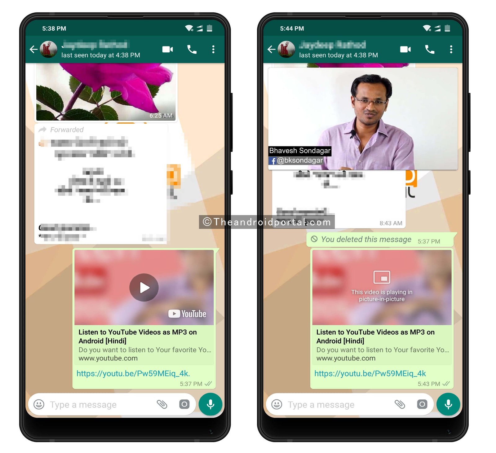 WhatsApp PIP Mode Video Play in Chat