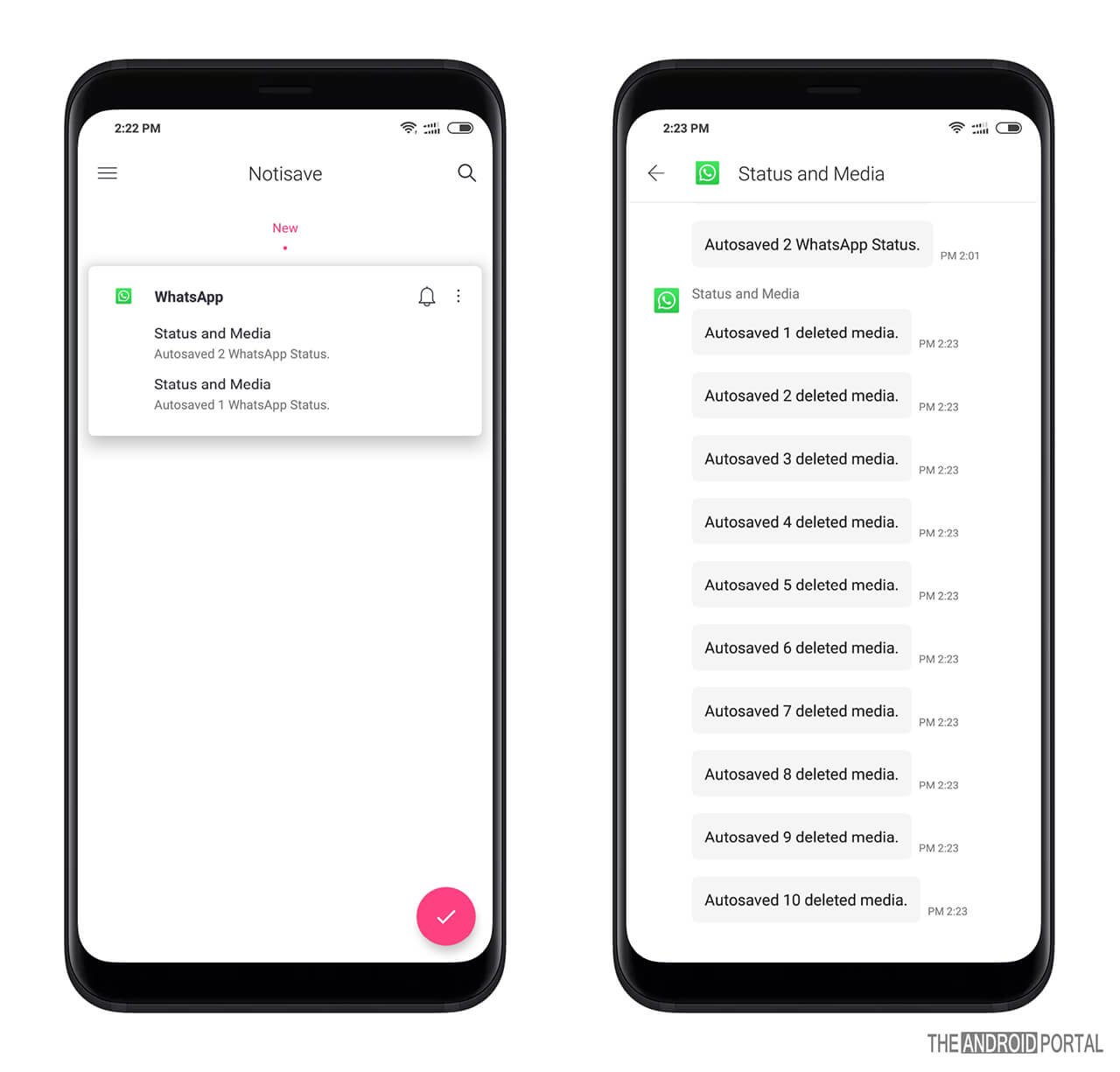 WhatsApp Status and Media on Notisave
