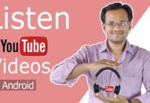 Listen to YouTube Video on Android