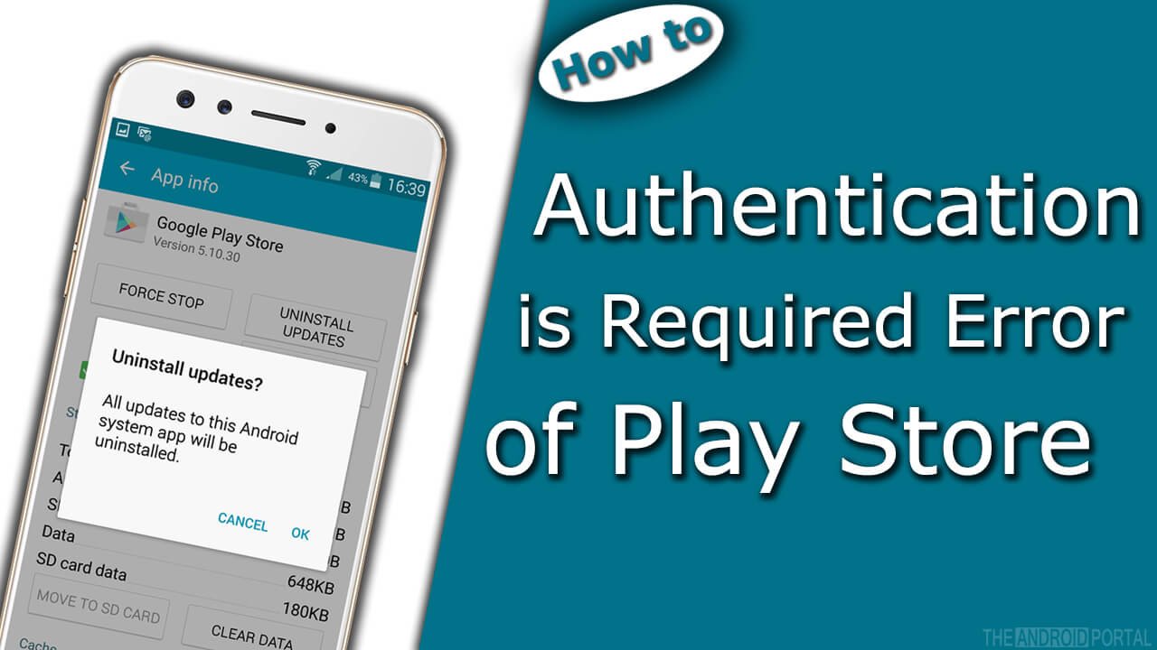 google play store authentication is required google play store authentication is required