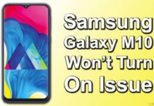 Samsung Galaxy M10 Won’t Turn On Issue