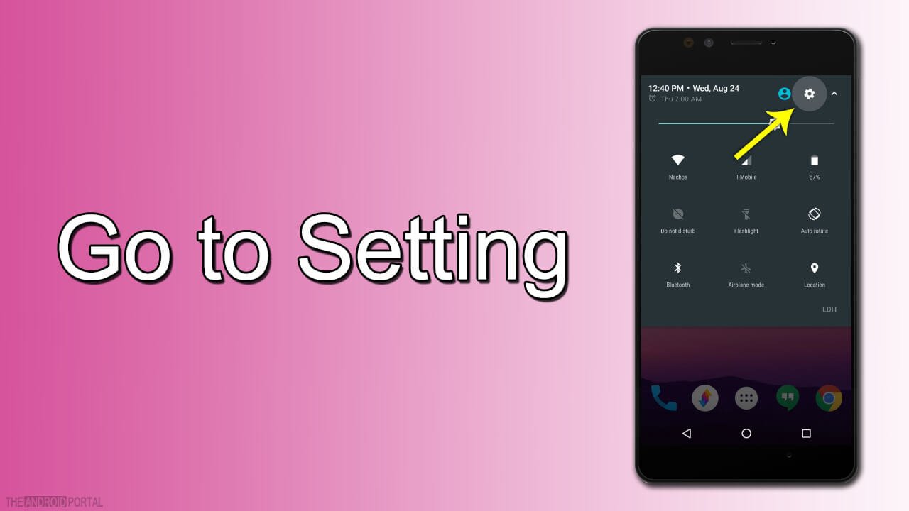 Go to setting