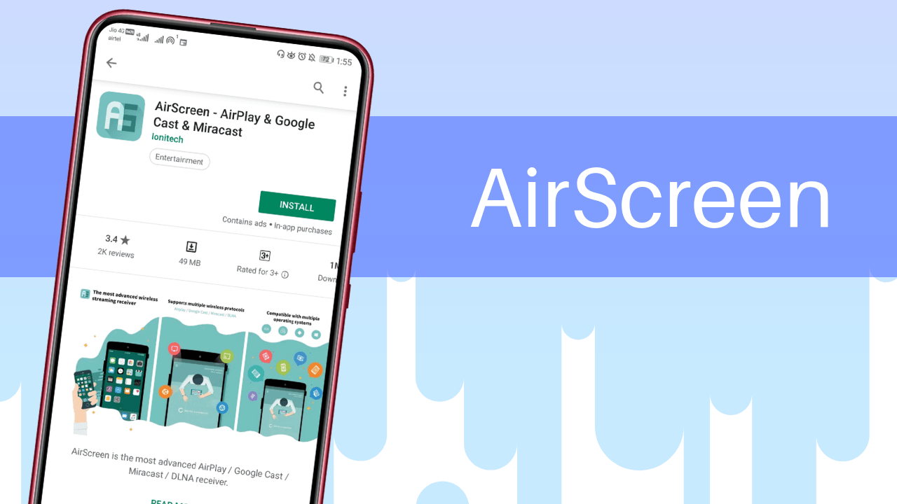 AirScreen - AirPlay & Google Cast & Miracast Android App