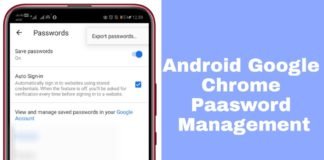 Exports Passwords Saved In Android Google Chrome