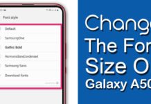 How To Change The Font Size On Samsung Galaxy A50s.