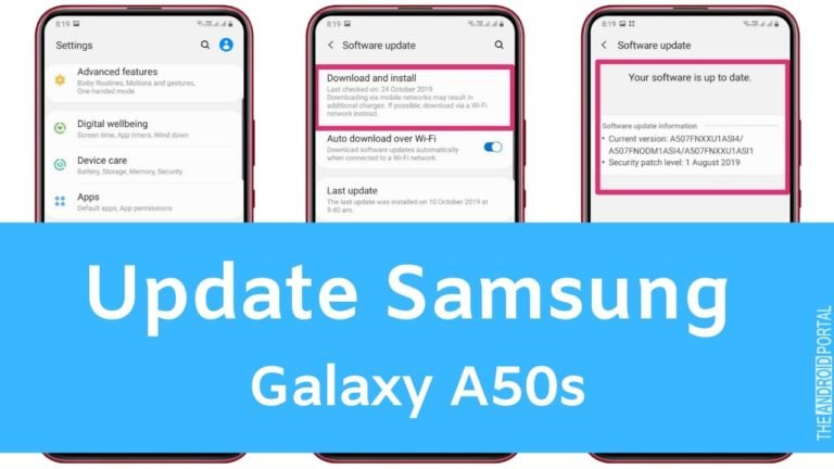 How To Update Samsung Galaxy A50s