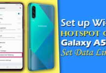 Set up Wi-Fi Hotspot on Galaxy A50s & Set Data Limit
