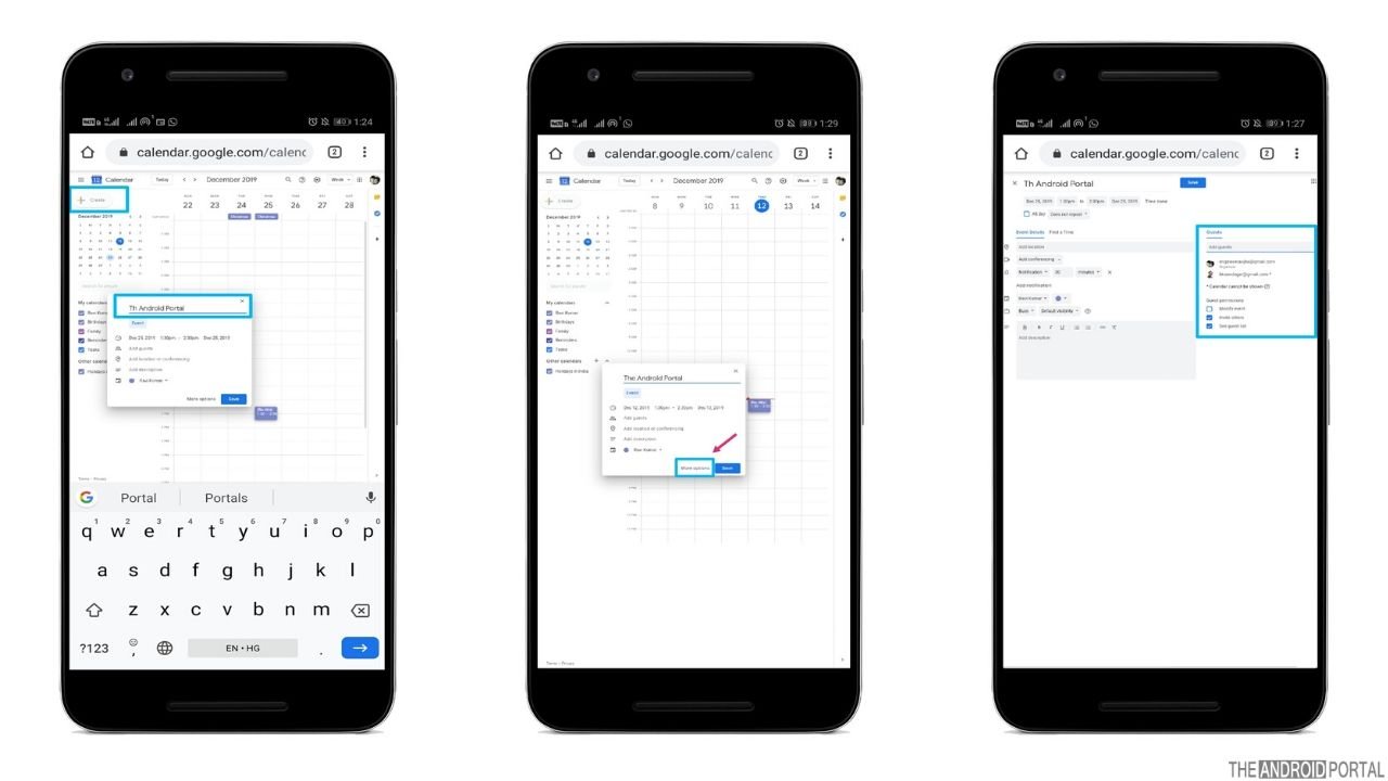 Share Google Calendar on Android