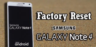 Factory Reset Note 4