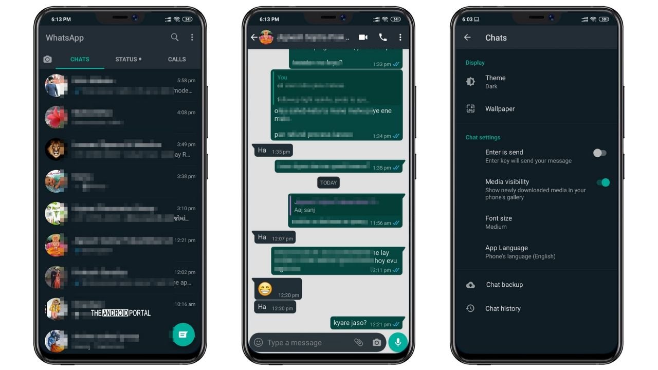 WhatsApp in Dark Mode