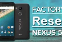 Factory Reset Nexus 5x.