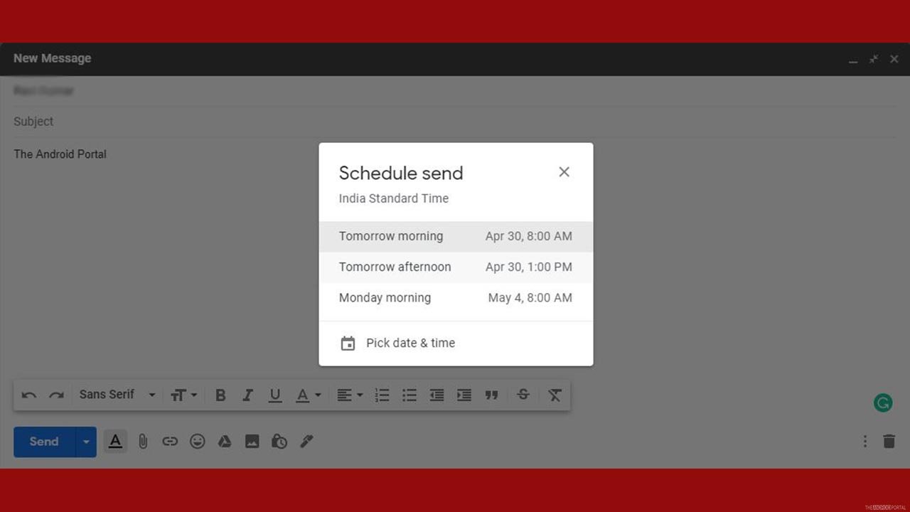 How To Use Gmail Schedule Send Feature on Desktop..