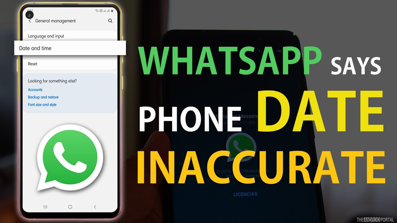 whatsapp says phone date is inaccurate