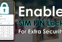How To Enable SIM PIN Lock For Extra Security Of Your Device.