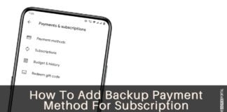 How To Add Backup Payment Method For Subscription