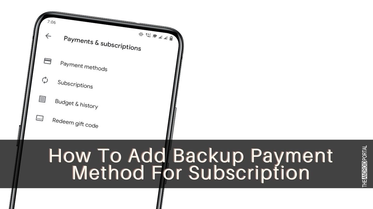 How To Add Backup Payment Method For Subscription