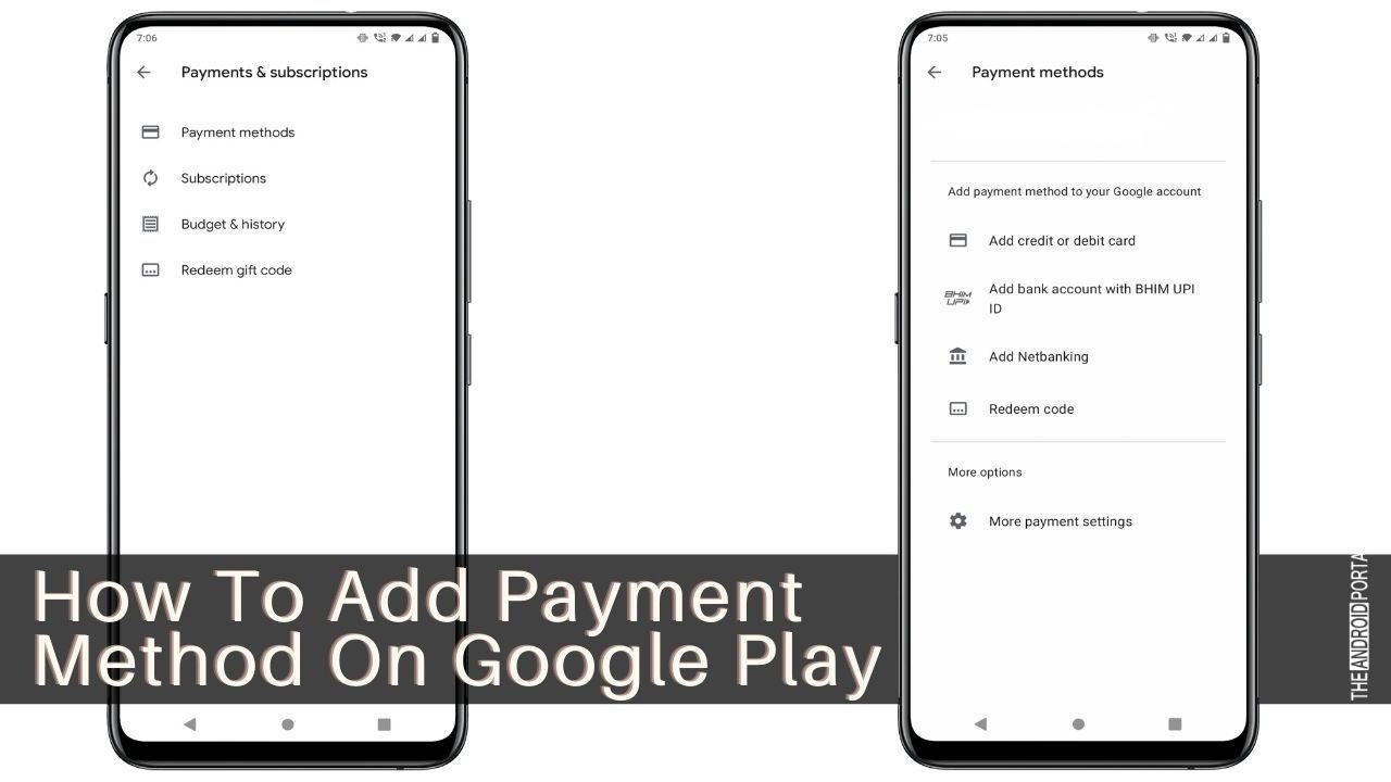 How To Add Payment Method On Google Play