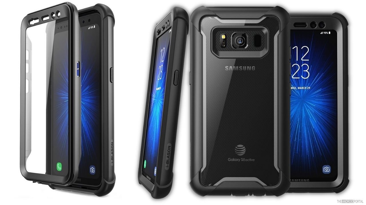 Galaxy S8 Active Case i-Blason with Screen Protector - Black
