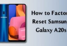 How to Factory Reset Samsung Galaxy A20s