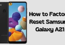 How to Factory Reset Samsung Galaxy A21