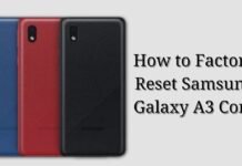 How to Factory Reset Samsung Galaxy A3 Core