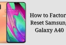 How to Factory Reset Samsung Galaxy A40