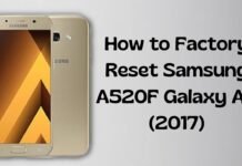 How to Factory Reset Samsung A520F Galaxy A5 (2017)