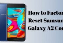 How to Factory Reset Samsung Galaxy A2 Core