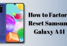 How to Factory Reset Samsung Galaxy A41