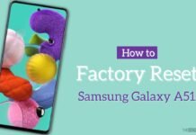 How to Factory Reset Samsung Galaxy A51s