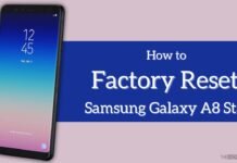 How to Factory Reset Samsung Galaxy A8 Star
