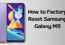 How to Factory Reset Samsung Galaxy M11