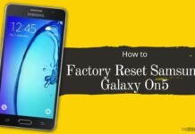 How to Factory Reset Samsung Galaxy On5