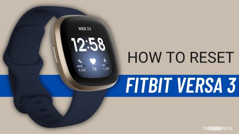 How to Reset Fitbit Versa 3