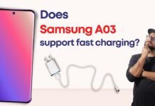 Does Samsung A03 support fast charging