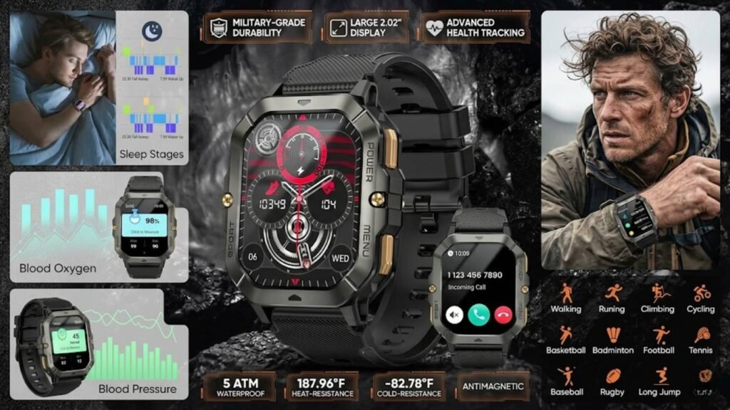DEKELIFE Military Smart Watch