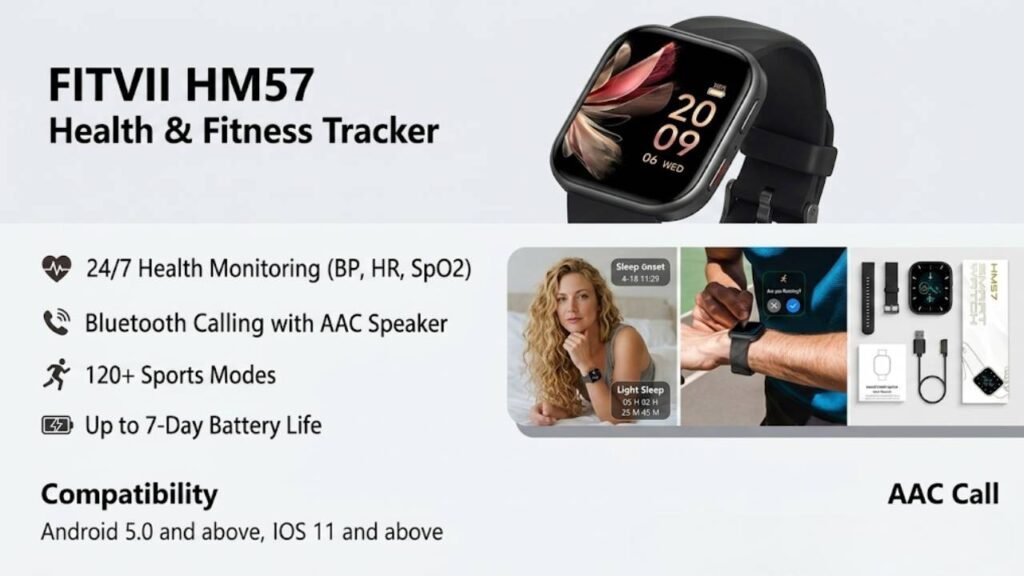 FITVII HM57 Health & Fitness Tracker