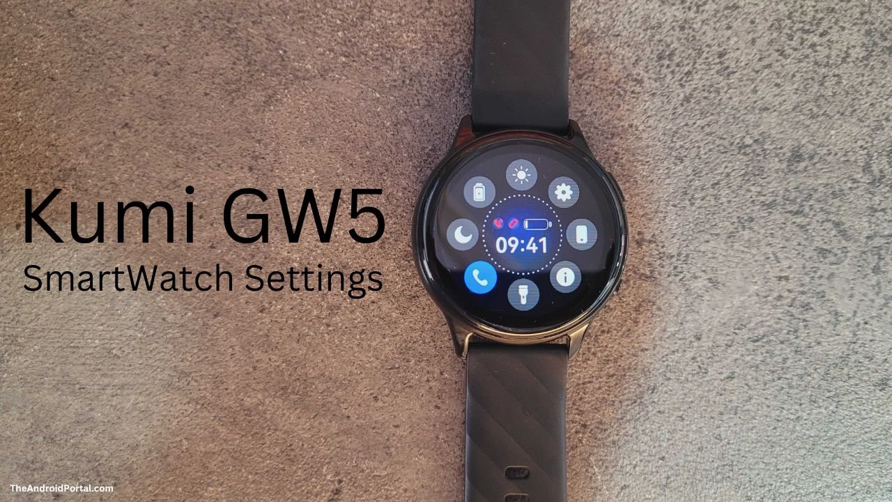 Kumi GW5 SmartWatch Settings