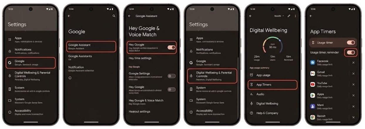 Check Google Assistant and Digital Wellbeing