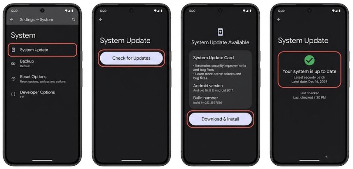 Check for System Updates
