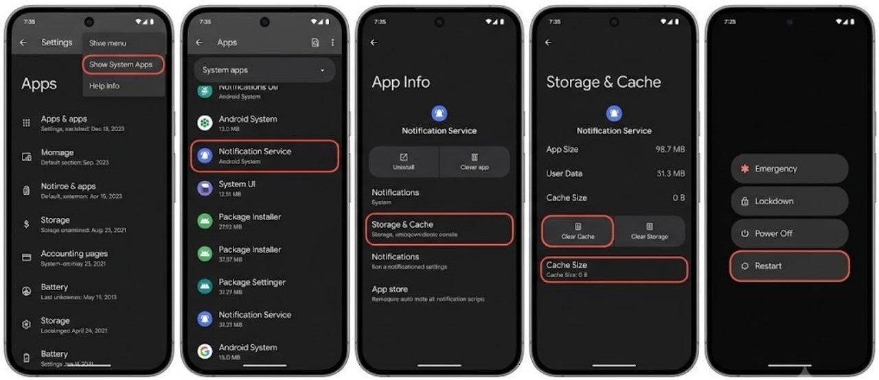 Clear Notification Service Cache