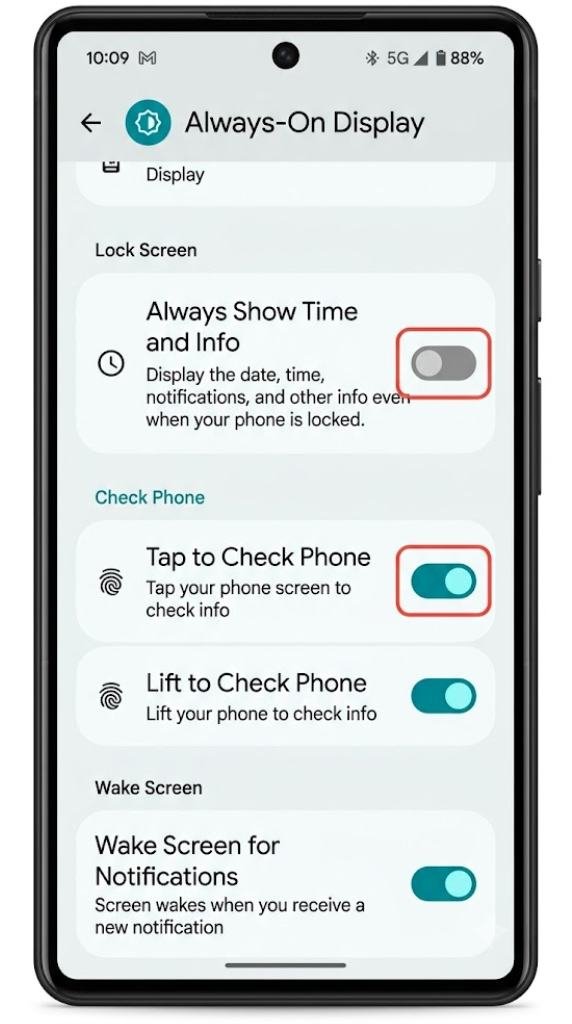 Fix 3 — Disable Always-On Display