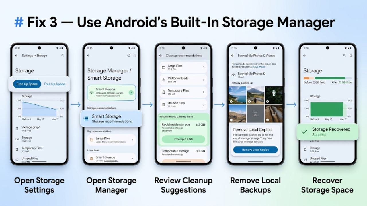 Fix 3 — Use Android's Built-In Storage Manager