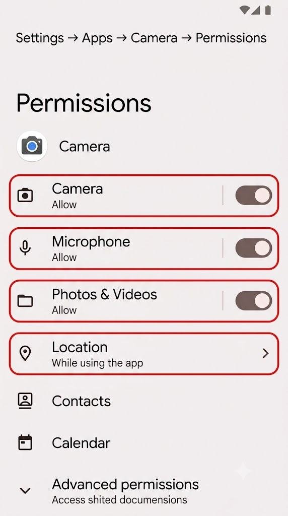 Fix 4 — Check and Reset Camera Permissions