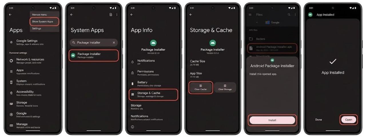 Fix 4 — Clear the Package Installer Cache