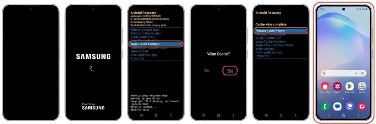 Fix 6 — SAmsung - Clear the System Cache Partition