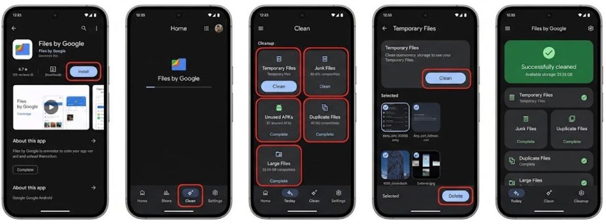 Fix 6 — Use the Files by Google app - Use Android's Built-In Storage Management Tools